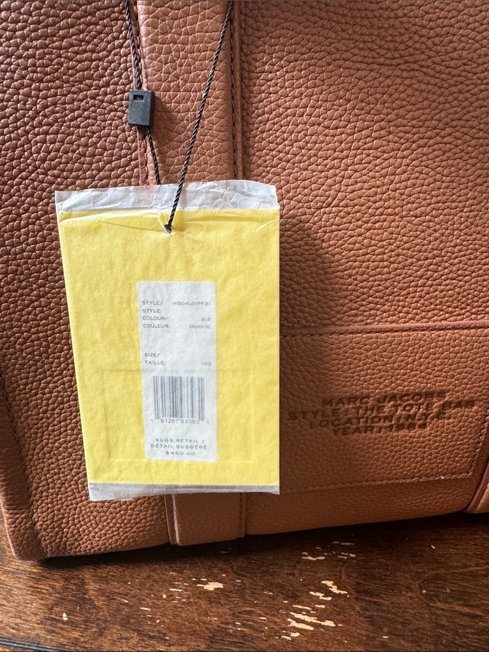 Marc Jacobs Leather Tote Bag in Warm Brown - Picture 2 of 3